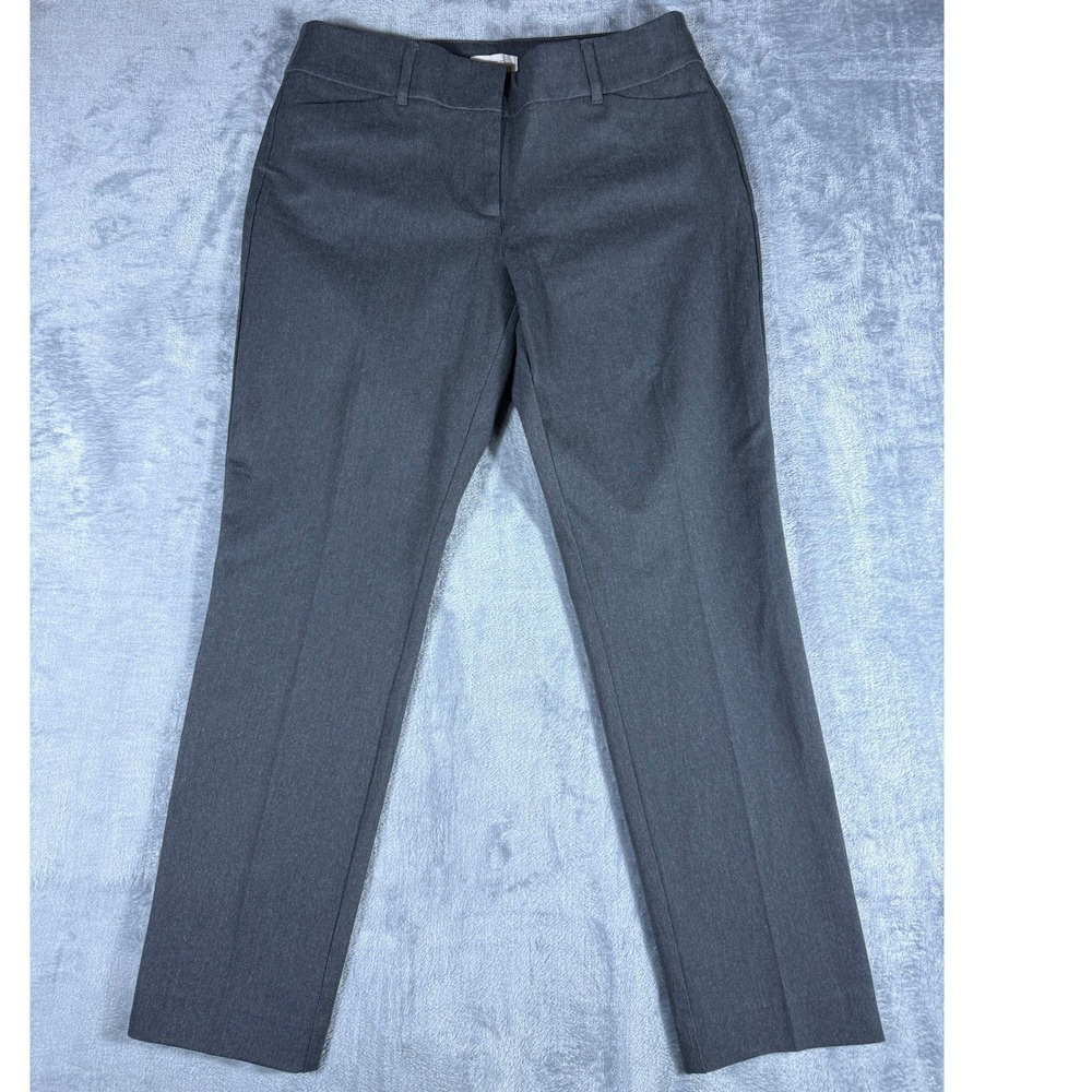 Loft‎ Outlet Womens Gray Straight Leg Dress Pants Career Work Trousers Size 10